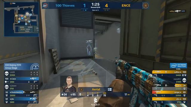 EPIC COMEBACK!! - 100 Thieves vs ENCE - IEM Beijing 2019 - CS:GO смотреть онлайн