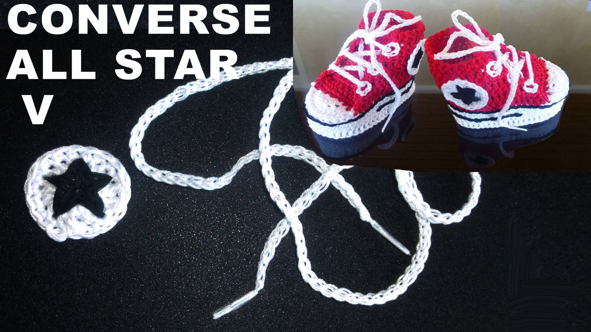 Модные пинетки- кеды Converse All Star для новорожденного Часть V / Вяжем шнурки и звездочку смотреть онлайн