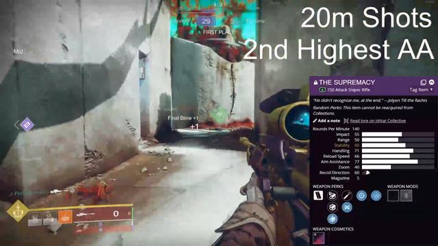 How range and aim assist effect sniper rifles in Destiny 2 PvP. смотреть онлайн