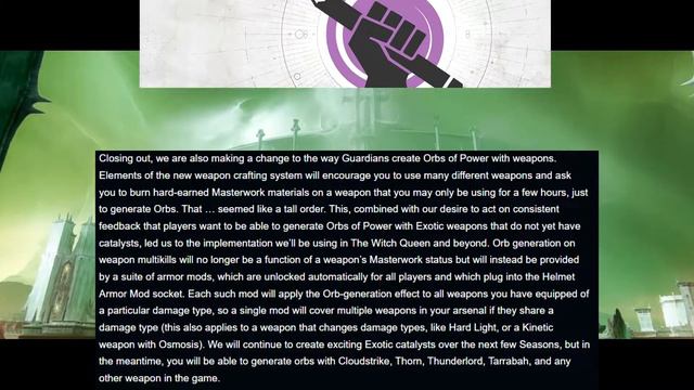 Artifact Changes & Orbs of Power changes for Witch Queen | Destiny 2 Season of the Lost TWAB смотреть онлайн