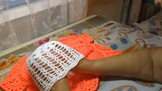 У нас жара- вязать не возможно, но хочется.Небольшие повязушки.Платьице и панамка . смотреть онлайн