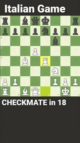 ITALIAN GAME 18 move checkmate #shorts смотреть онлайн