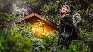 Странная лесная хижина | СОЛО ночёвка В ЛЕСУ | АСМР звуки природы, звуки бушкрафт