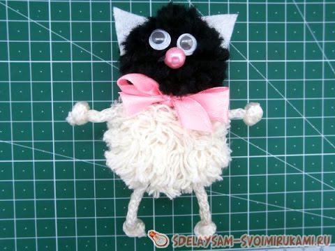 как сделать котенка из ниток смотреть онлайн