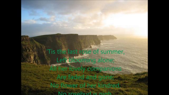 'Tis the Last Rose of Summer (Lyrics) смотреть онлайн