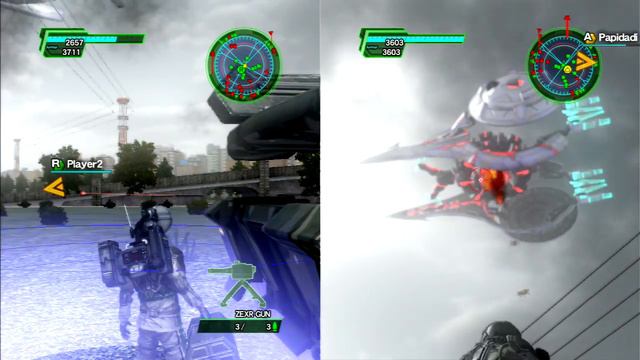 Earth Defense Force 2025 Mission 79 Encircling Inferno Chikyū Bōeigun 4 Solo Split Screen