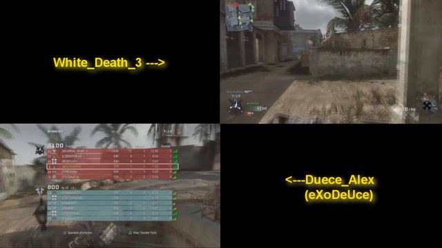 Call of Duty: Split Screen Madness. eXoDeUce and White_Death_3 TDM on Villa - aGu смотреть онлайн