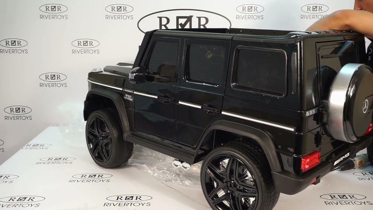 Детский электромобиль Мercedes Benz G65 (RiverToys, сборка)