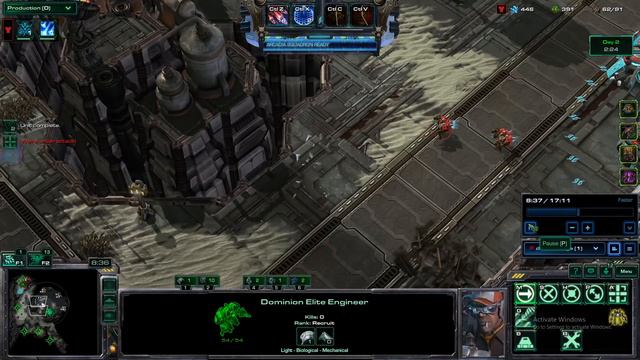 StarCraft 2 Arcade Game Nexus CO-OP Solo Dead Of Night Valerian Gameplay смотреть онлайн