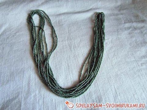 Как сделать объемное колье из бисера смотреть онлайн