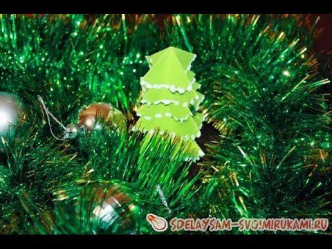 Елка из бумаги за 10 минут смотреть онлайн