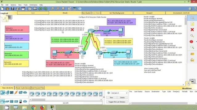 Configure IPv6 Recursive Static Routes in Packet Tracer | CISCO Certification смотреть онлайн