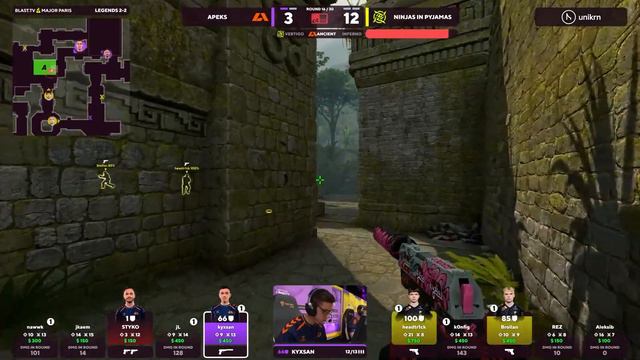 Historical comeback!!! NiP vs Apeks - Ancient map 2 - BLAST Major Legends Stage | CSGO смотреть онлайн