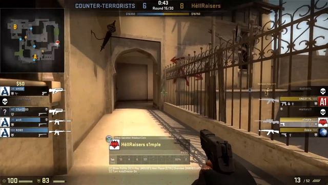 CSGO demo(s1mple)HellRaisers vs A-Gaming Mirage SLTV StarSeries XI смотреть онлайн