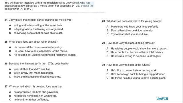 Full B2 First (FCE) Listening Test 1 with answers смотреть онлайн