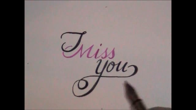 cursive fancy letters - how to write i miss you (for beginners) смотреть онлайн