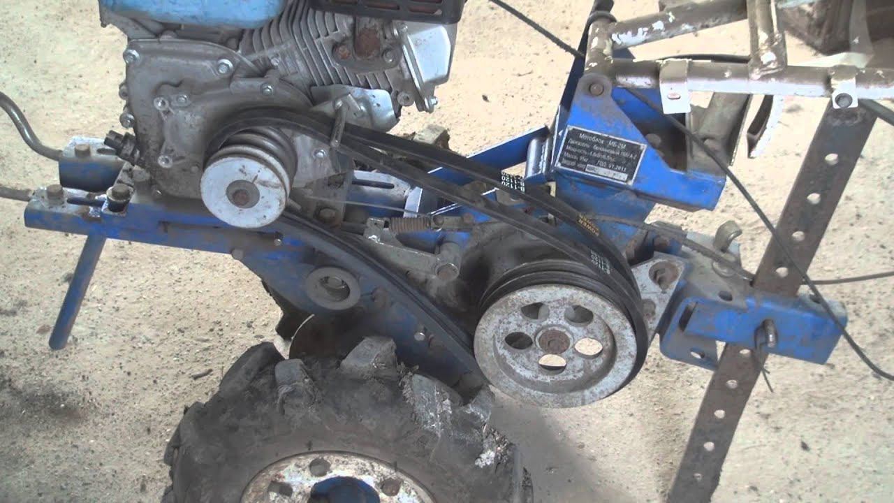 Как заменить ремни на мотоблоке