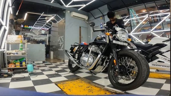 Royal Enfield continental GT650🔥in The Detailing Mafia Patna Studio | PPF ||The detailing mafia