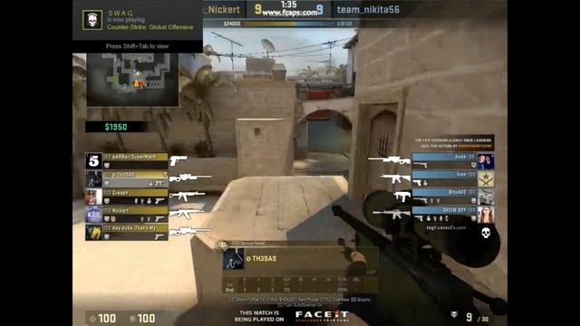 [CSGO] SAS ACE with AWP ! (faceit.com) смотреть онлайн