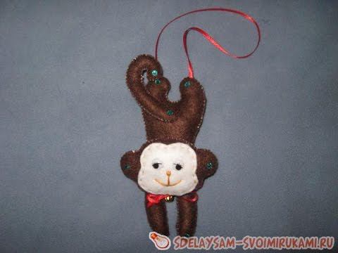 Новогодние обезьянки из фетра смотреть онлайн