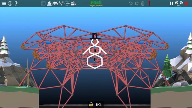 Building a snowman in Poly Bridge 2 because we didn't have any snow yet. :( смотреть онлайн