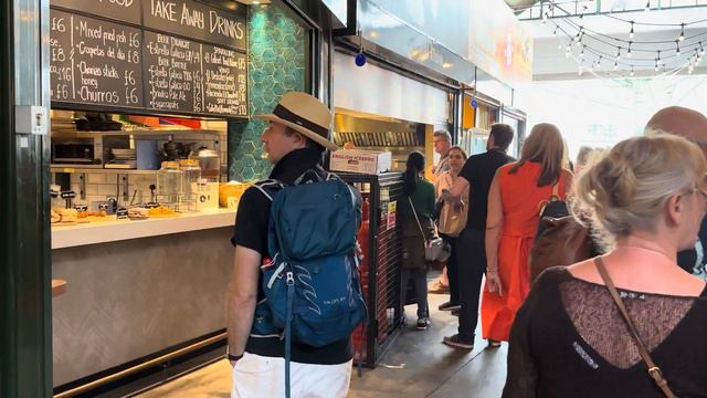 🇬🇧 LONDON SUMMER WALK, BOROUGH MARKET: BUSY STREETS OF THE ICONIC MARKET, LONDON STREET FOOD, 4KHDR
