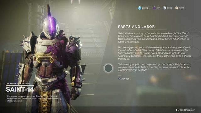 Destiny 2 Season of Dawn Get Delivery Pending Parts and Labour Speak to Saint 14 смотреть онлайн