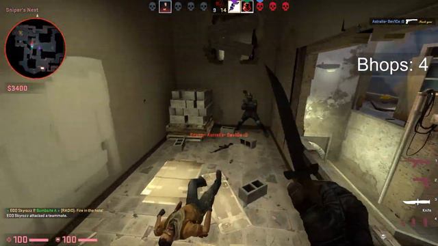 Insane Bhop knife kill смотреть онлайн