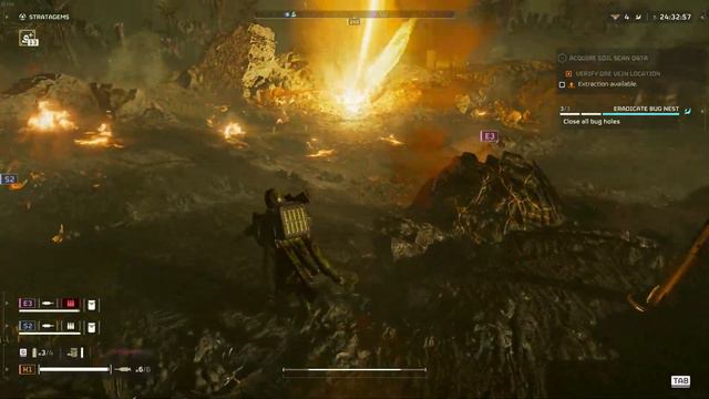 Helldivers 2 shredding bugs with the breaker pray and spray смотреть онлайн