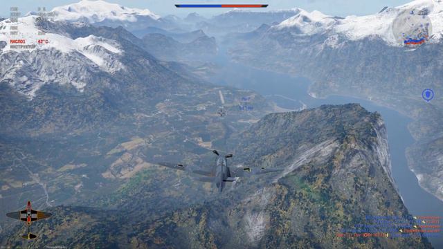 War Thunder - интересный момент) Сел на аэродром без двигателя) смотреть онлайн