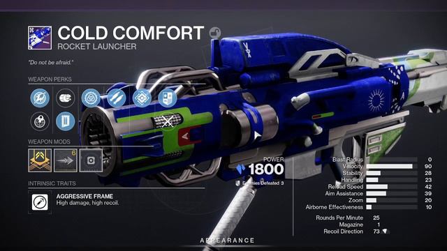 Zero Blast Radius Rocket, Cold Comfort || Destiny 2 смотреть онлайн