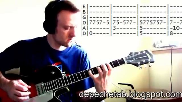 Depeche Mode Never Let Me Down Again Guitar Lesson Chords and TAB Tutorial Last of Us смотреть онлайн