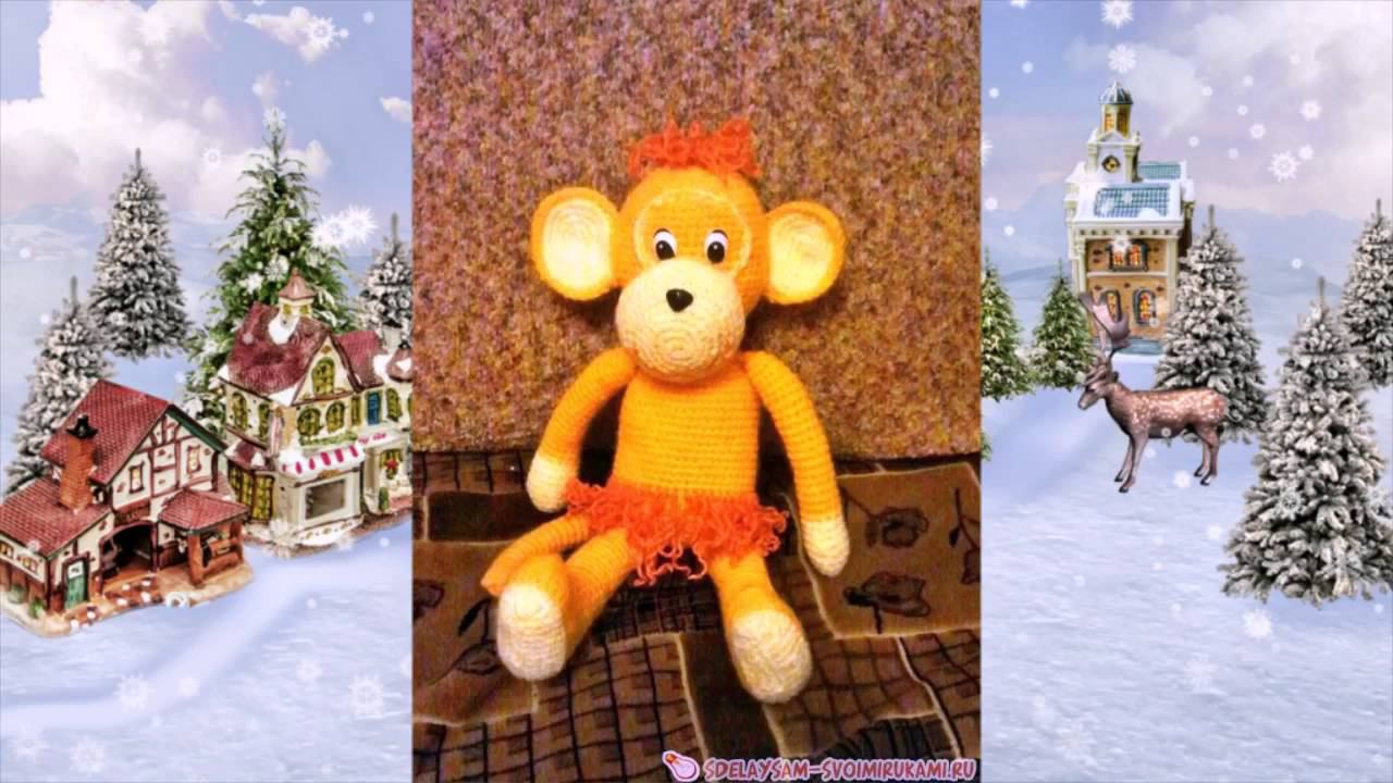 Как связать крючком новогоднюю обезьяну смотреть онлайн