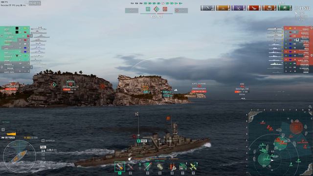 damage record with the Yorck || World of Warships Replays смотреть онлайн