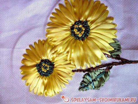 Веселые подсолнушки. Красивая вышивка смотреть онлайн