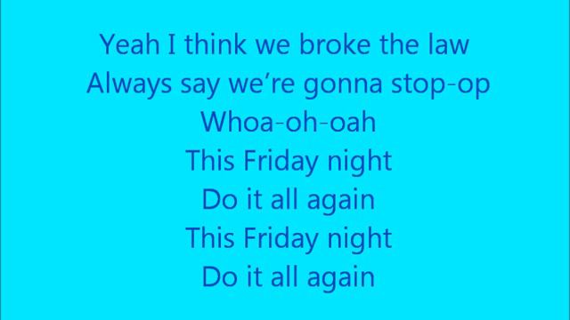 Glee - Last Friday Night - Lyrics смотреть онлайн