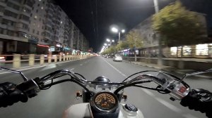 Езда на мотоцикле Honda Shadow Aero 750 #19 || Ночная поездка