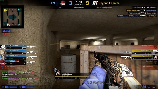 CS:GO BOTs - Beyond Kntz vs TYLOO смотреть онлайн