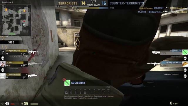 Crazy game winning clutch!!! 4 kills CS:GO смотреть онлайн