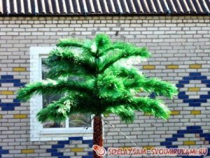 Пальма из пластиковых бутылок