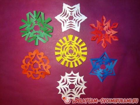 Как делать снежинки из бумаги смотреть онлайн