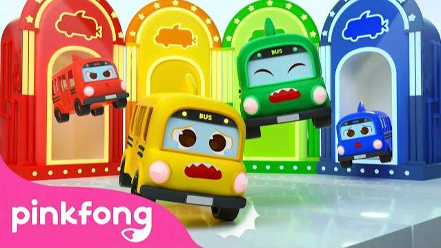 Color Buses | Yellow Bus, Where are You? | Finger Family Tune | 3D Car & Bus Song | Pinkfong смотреть онлайн