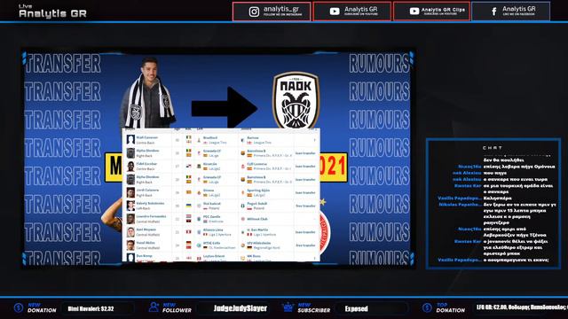 Live ΤΟΠ Μεταγραφικά Σενάρια Part 3 FT | Aubameyang, Balanta, Carvalho, Tankovic, Soares, Dabo смотреть онлайн