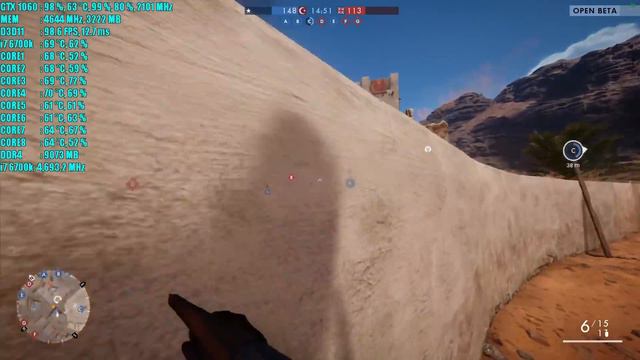 Battlefield 1 GTX 1060 6GB OC [OPEN BETA ] 1080p Ultra Preset | FRAME-RATE TEST смотреть онлайн