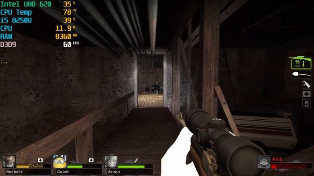 Left 4 Dead 2 Test on Intel UHD 620 смотреть онлайн