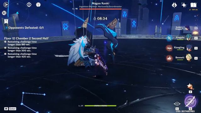【GI】Spiral Abyss 3.1 Floor 12 - Raiden National Full Star Clear Gameplay! смотреть онлайн