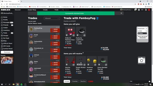 IM BACK! Roblox Trading смотреть онлайн