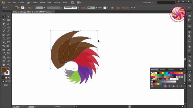 illustrator tutorials : How to Create a Logo Design for beginner to advanced ( unique ) #16 смотреть онлайн