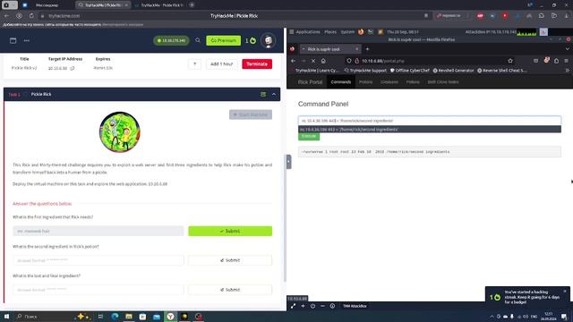 Прохождение Pickle Rick - TryHackMe смотреть онлайн
