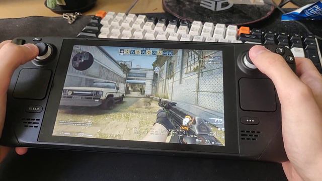 CSGO Gameplay on Steam Deck with flick stick + gyro смотреть онлайн